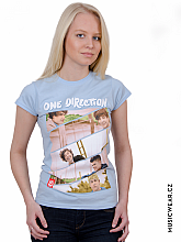 One Direction t-shirt, Band Sliced Blue, ladies