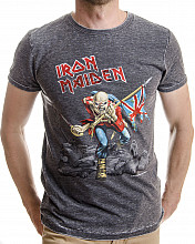 Iron Maiden t-shirt, Trooper Grey Burnout, men´s