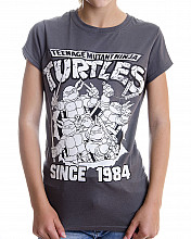 Želvy Ninja t-shirt, Distressed Since 1984 Girly Grey, ladies