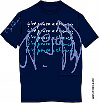 John Lennon t-shirt, Give Peace a Chance Blue, men´s