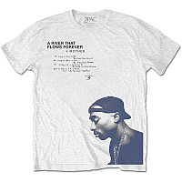 Tupac t-shirt, A River... White, men´s