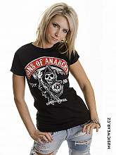 Sons of Anarchy t-shirt, Redwood Original Red Patch Girly Black, ladies