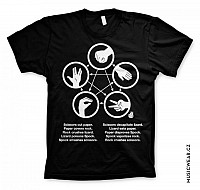 Big Bang Theory t-shirt, Sheldons Rock Paper Scissors Lizard Game, men´s