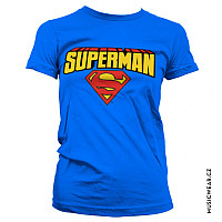 Superman t-shirt, Blockletter Logo Girly, ladies