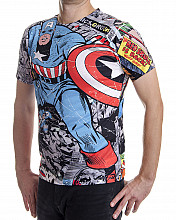 Captain America t-shirt, Comic Allover, men´s