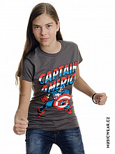 Captain America t-shirt, Dark Grey Girly, ladies