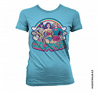 Superman t-shirt, Girlpower Girly Skyblue, ladies