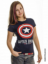 Captain America t-shirt, Logo Navy Girly, ladies