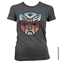 Transformers t-shirt, Distressed Autobot Shield Girly, ladies