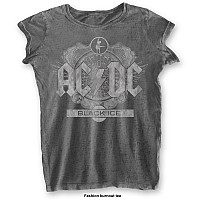 AC/DC t-shirt, Black Ice Burnout Charcoal, ladies