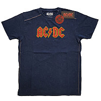 AC/DC t-shirt, Logo Snow Washed Blue, men´s