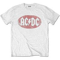 AC/DC t-shirt, Oval Logo Vintage White, men´s