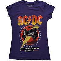 AC/DC t-shirt, For Those About To Rock '81 Girly Purple, ladies
