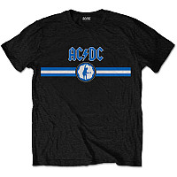 AC/DC t-shirt, Blue Logo & Stripe Black, men´s