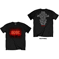 AC/DC t-shirt, Dark Stage Tracklist BP Black, men´s
