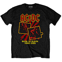 AC/DC t-shirt, Back in Black Tour 1980 Black, men´s