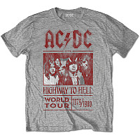 AC/DC t-shirt, Highway To Hell World Tour 1979/1980 Grey, men´s