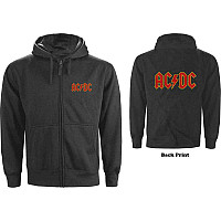 AC/DC mikina, Logo Zipped BP Charcoal Grey, men´s