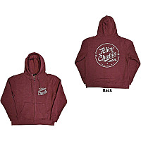 Alice in Chains mikina, Circle Emblem Zipped BP Maroon Red, men´s