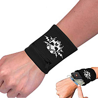 Airbourne zip wristband, Boneshaker Black Zip