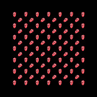 Rolling Stones scarf, Tongues 55 x 55cm