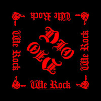DIO bavlněný scarf 55 x 55cm, We Rock Black