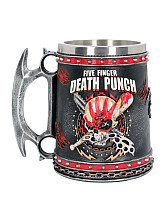 Five Finger Death Punch tankard 500 ml/15 cm/1 kg, FFDP Logo Skull