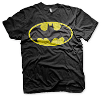 Batman t-shirt, Distressed Logo Black, men´s