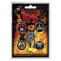 AC/DC button badges – 5 pieces průměr 25 mm, Highway to Hell,