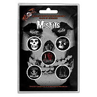 Misfits button badges – 5 pieces, Skull