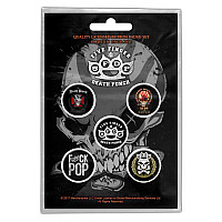 Five Finger Death Punch button badges – 5 pieces průměr 25 mm, FFDP Logos