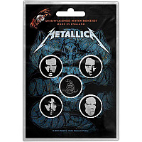 Metallica button badges – 5 pieces ⌀ 25 mm, Wherever I May Roam