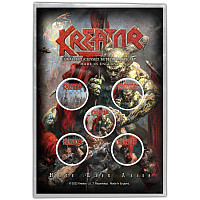 Kreator button badges – 5 pieces 25 mm, Hate Uber Alles, uni