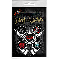 Bullet For My Valentine button badges – 5 pieces průměr 25 mm, Logo