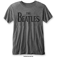 The Beatles t-shirt, Drop T Logo Burnout Charcoal Grey, men´s