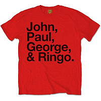 The Beatles t-shirt, John Paul George & Ringo Red, men´s
