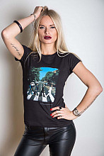 The Beatles t-shirt, Abbey Road Black, ladies