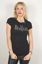 The Beatles t-shirt, Drop T Logo with Rhinestone Application, ladies