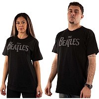 The Beatles t-shirt, Drop T Logo Diamante Crystals Black, men´s