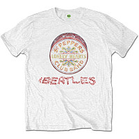 The Beatles t-shirt, Flowers Logo & Drum White, men´s