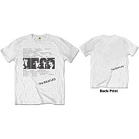 The Beatles t-shirt, White Album Tracpcs BP White, men´s