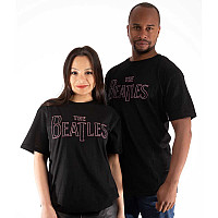 The Beatles t-shirt, Drop T Logo Embroidered Eco Friendly Black, men´s