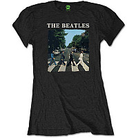 The Beatles t-shirt, Abbey Road & Logo Girly Black, ladies