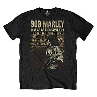 Bob Marley t-shirt, Hammersmith ´76 Eco-Tee Black, men´s