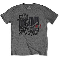 Bob Marley t-shirt, Catch A Fire World Tour Grey, men´s