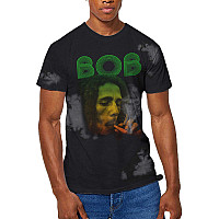 Bob Marley t-shirt, Smoke Gradient Dip Dye Wash Grey, men´s
