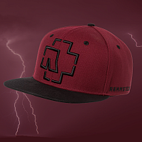 Rammstein snapback Snapback, Bordeaux Red & Black, unisex one size