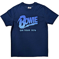 David Bowie t-shirt, On Tour 1974 Denim Blue, men´s