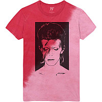David Bowie t-shirt, Aladdin Sane Dye Wash Eco Red, men´s