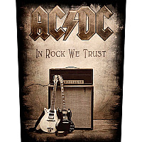 AC/DC back patch 30x27x36 cm, In Rock We Trust